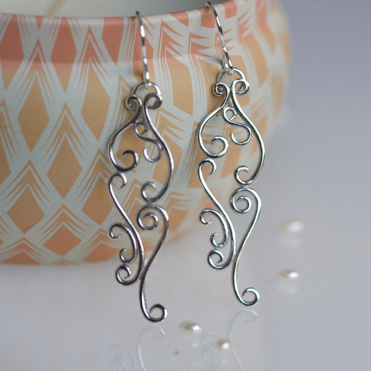 vintage inspired silver earrings