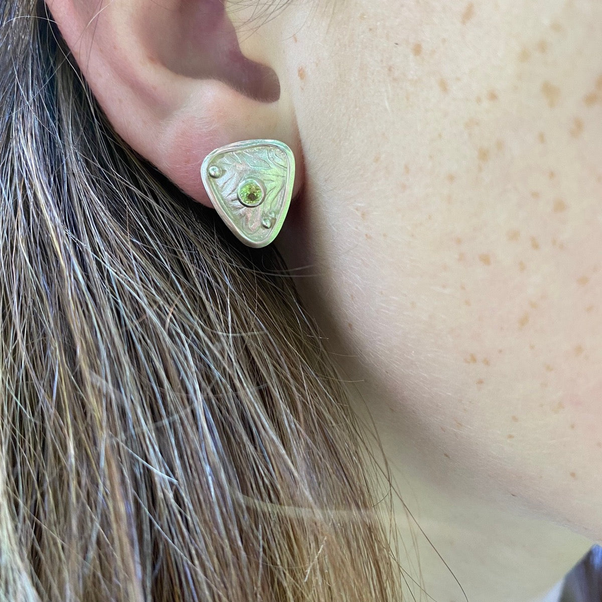 warrior shield earrings