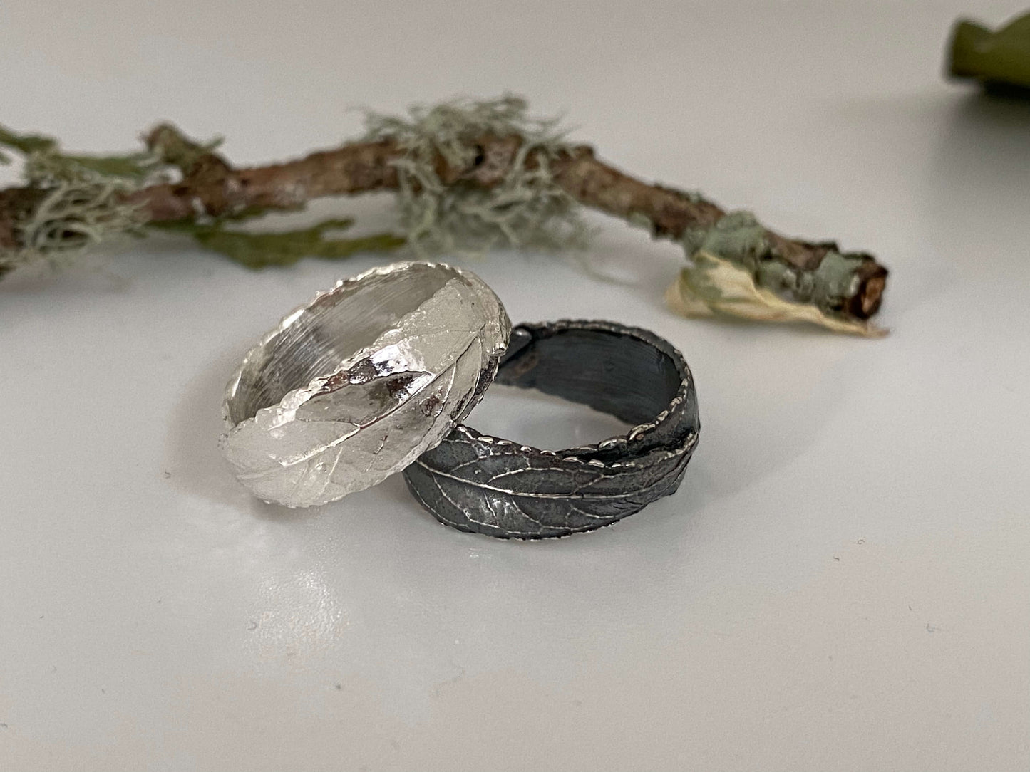 Woodland Unisex Silver Leaf Ring