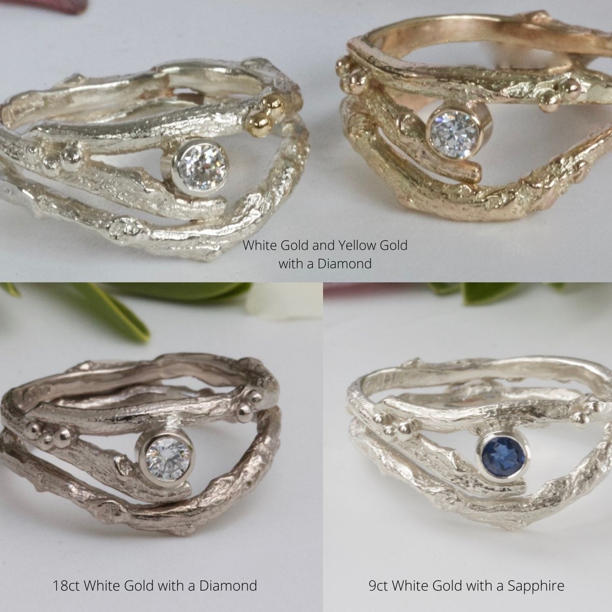 Twig band hotsell engagement ring