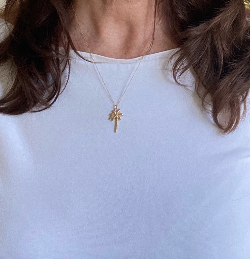 L & T Heirlooms Second Hand 9ct Gold Cubic Zirconia Cross Pendant Necklace  at John Lewis & Partners