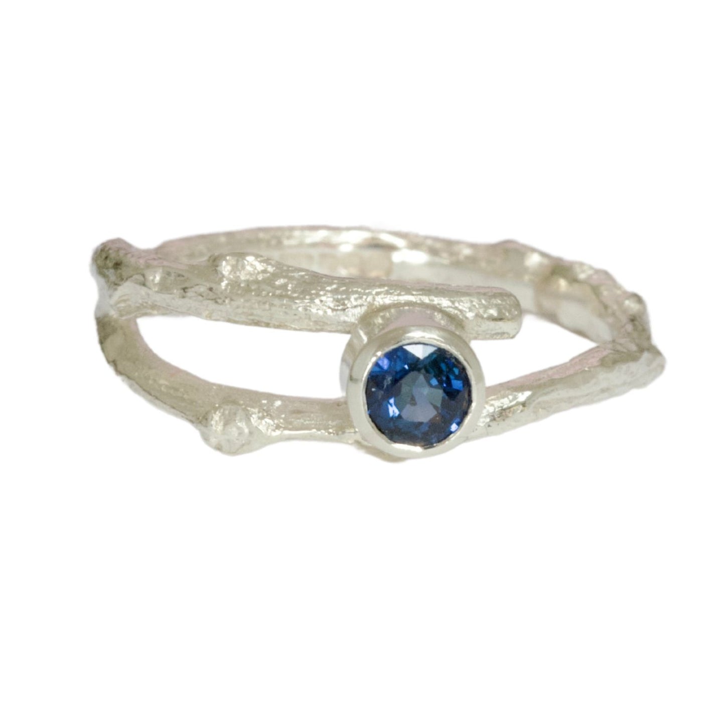 Silver and Rose Gold Woodland Twig Ring