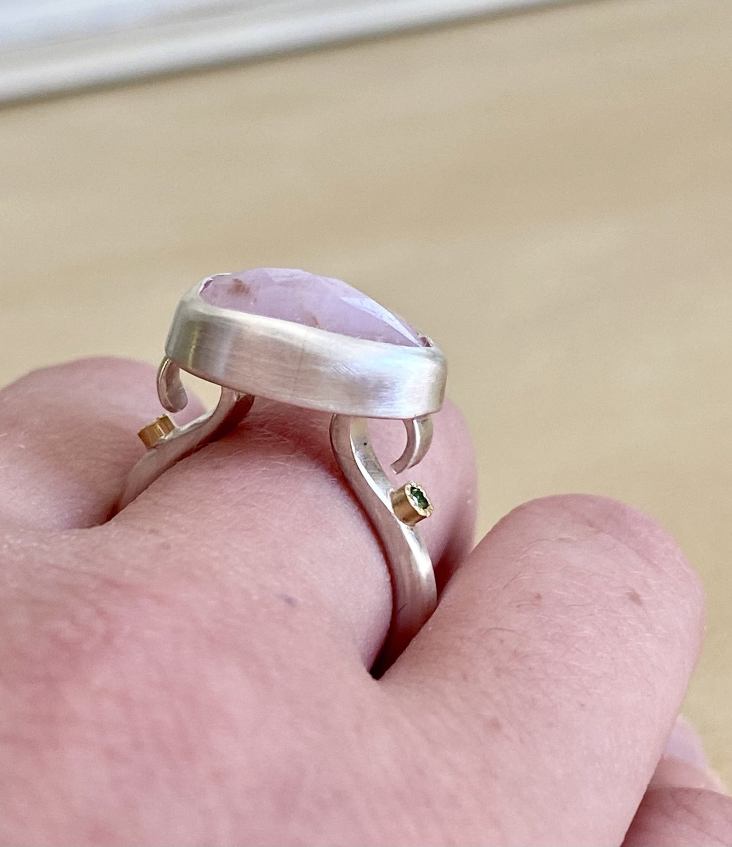 Statement freeform sapphire ring