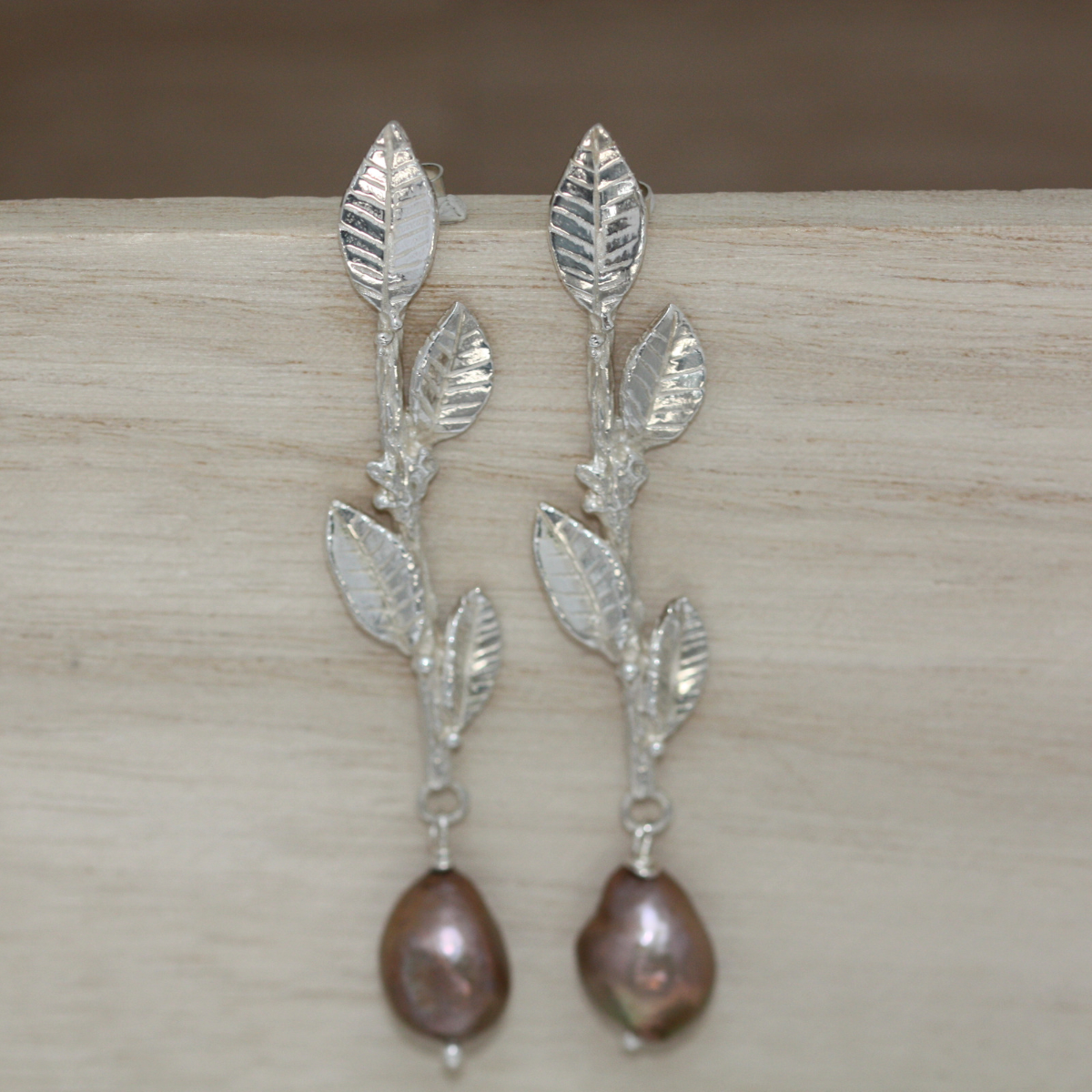 laurel leaf earrings