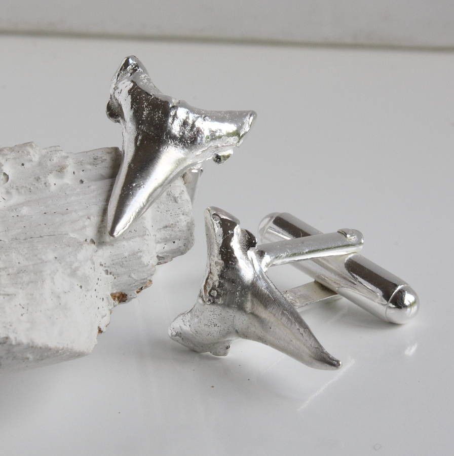 Silver Shark Tooth Cufflinks
