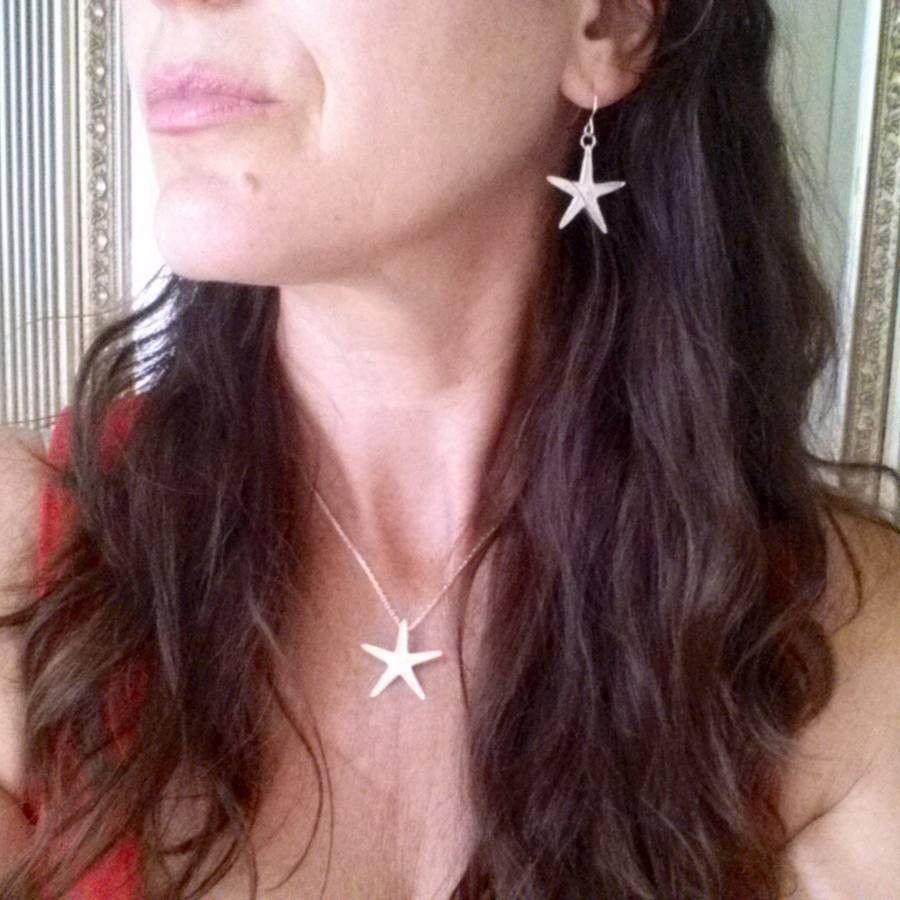 Sterling Silver Starfish Earrings