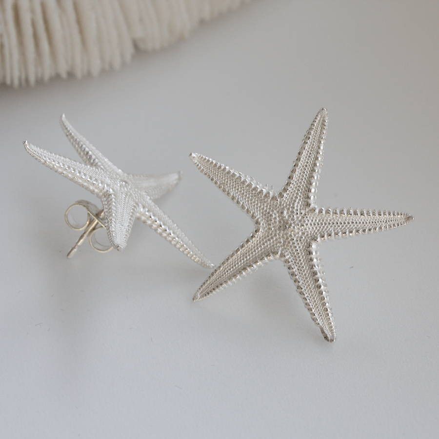 Sterling Silver Starfish Earrings